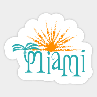 sun in miami Sticker